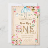 Invitation d'anniversaire d'Alice dans UN Monde Me (Devant)
