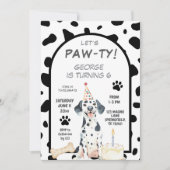 Invitation d'anniversaire Dalmation Let's Paw-ty (Devant)