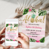 Invitation d'anniversaire d'Aloha tropical Invitat