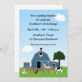 Invitation d'anniversaire d'amis de basse-cour (Devant / Derrière)