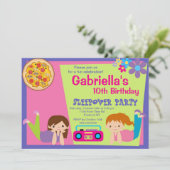 Invitation d'anniversaire d'amusement de soirée (Debout devant)