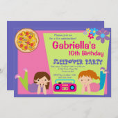 Invitation d'anniversaire d'amusement de soirée (Devant / Derrière)