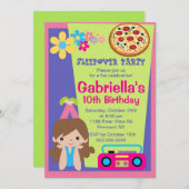 Invitation d'anniversaire d'amusement de soirée (Devant / Derrière)