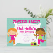 Invitation d'anniversaire d'amusement de soirée (Debout devant)