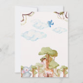 Invitation d'anniversaire d'animal de forêt adorab (Dos)