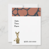 Invitation d'anniversaire d'animal de zoo (Dos)