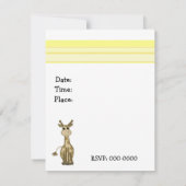 Invitation d'anniversaire d'animal de zoo (Dos)