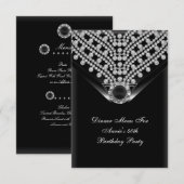 Invitation d'anniversaire d'Annie Révisée MENU RSV (Devant / Derrière)