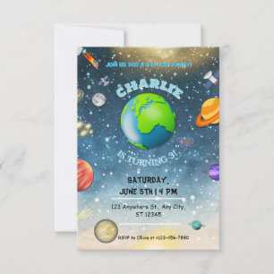 Invitation d'anniversaire dans la galaxie