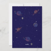 Invitation d'anniversaire dans l'espace | Fête de (Dos)
