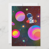 Invitation d'anniversaire dans l'espace – L'astron (Dos)
