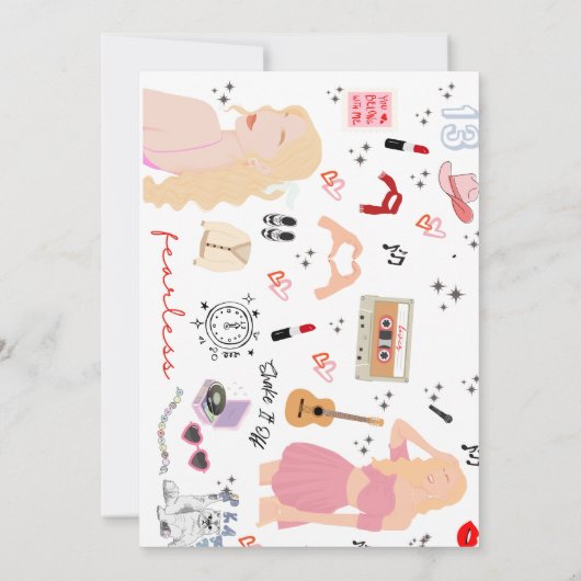 Invitation d'anniversaire dans mon ère d'anniversa (Dos)