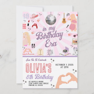 Invitation d'anniversaire dans mon ère d'anniversa