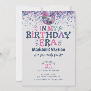 Invitation d'anniversaire dans mon ère d'anniversa