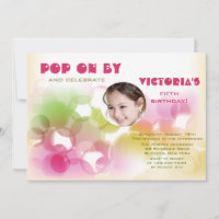 Invitation d'anniversaire dans une bulle