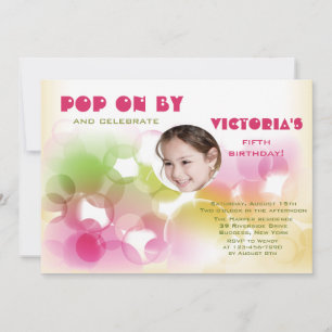 Invitation d'anniversaire dans une bulle