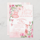 Invitation d'anniversaire Danse et Tournoiement (Devant / Derrière)