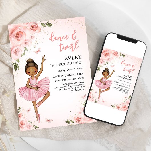 Invitation d'anniversaire Danse & Tournoiement Bal