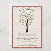 Invitation d'anniversaire d'Apple/pommier (Devant)