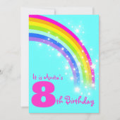 Invitation d'anniversaire d'aqua d'anniversaire (Devant)