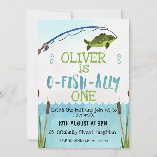 Invitation d'anniversaire d'aquarelle (Devant)