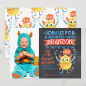 Invitation d'anniversaire d'aquarelle de photo de (Devant / Derrière)