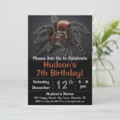 invitation d'anniversaire d'araignée (Debout devant)