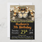 Invitation d'anniversaire d'araignée (Devant)