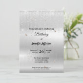 Invitation d'anniversaire d'argent moderne (Debout devant)