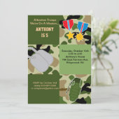 Invitation d'anniversaire d'armée de troupes (Debout devant)