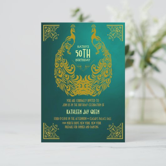 Invitation d'anniversaire d'art déco des années (Debout devant)