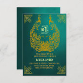 Invitation d'anniversaire d'art déco des années (Devant / Derrière)