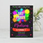 Invitation d'anniversaire d'art Fête artisanale de (Debout devant)