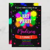 Invitation d'anniversaire d'art Fête artisanale de (Devant / Derrière)