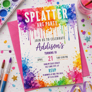 Invitation d'anniversaire d'art, Invitation d'anni