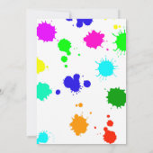 Invitation d'anniversaire d'art OEuvre artistique (Dos)