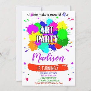 Invitation d'anniversaire d'art OEuvre artistique
