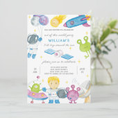 Invitation d'anniversaire d'astronaute (Debout devant)