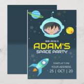 Invitation d'anniversaire d'astronaute, Anniversai (Devant / Derrière)