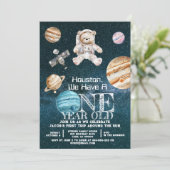 Invitation d'anniversaire d'astronaute dans l'espa (Debout devant)
