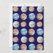 Invitation d'anniversaire d'astronaute dans l'espa (Dos)