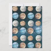 Invitation d'anniversaire d'astronaute dans l'espa (Dos)