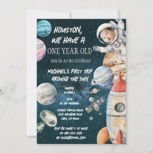 Invitation d'anniversaire d'astronaute de l'espace