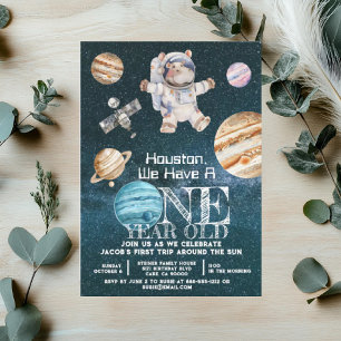 Invitation d'anniversaire d'astronaute de l'espace