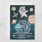 Invitation d'anniversaire d'astronaute de l'espace (Devant)