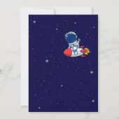 Invitation d'anniversaire d'astronaute – Décollage (Dos)