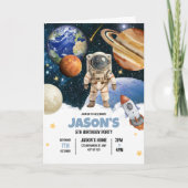 Invitation d'anniversaire d'astronaute, Galaxie sp (Devant)