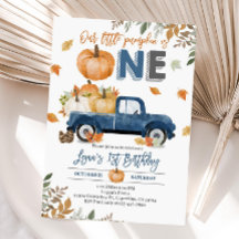Invitation d'anniversaire d'automne Citrouille ble