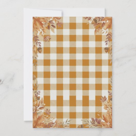 Invitation d'anniversaire d'automne élégant (Dos)