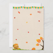 Invitation d'anniversaire d'automne fête d'automne (Dos)